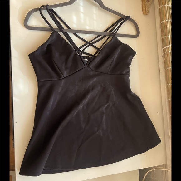 Black super-strappy stretchy scuba tank - Picture 1 of 3